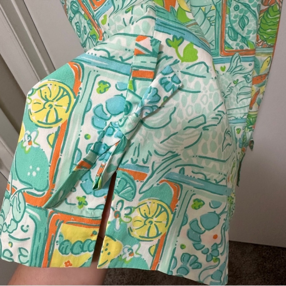 Lilly Pulitzer Classic Shift Dress green blue orange size 6 - Picture 7 of 7